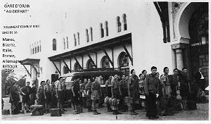 ORAN GARE DEPART A LA GUERRE 16 01 1943 